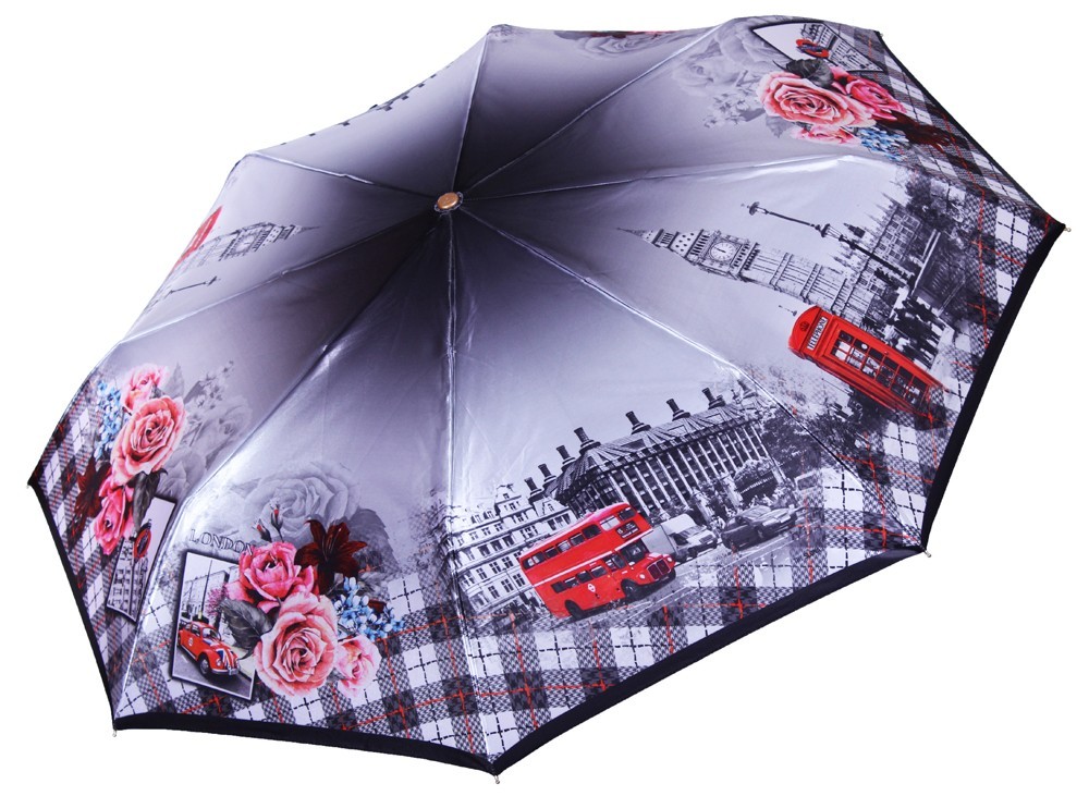 

Атласный женский зонт Три Слона L3845-9 Лондон полный автомат