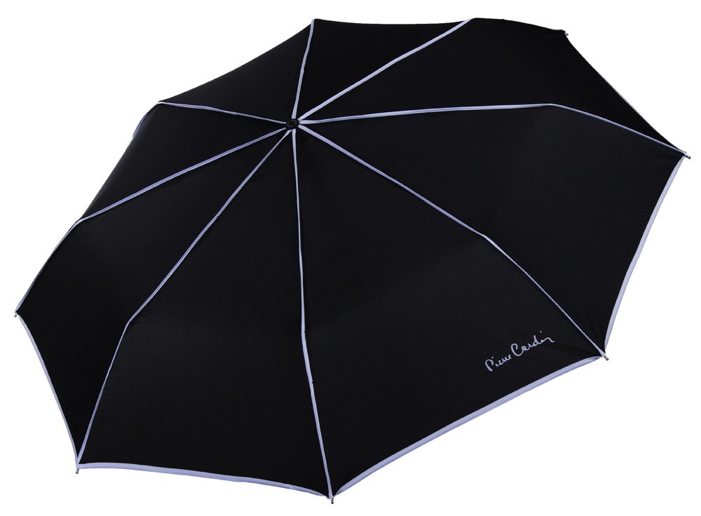 

Черный зонт с белой окантовкой Pierre Cardin 82450
