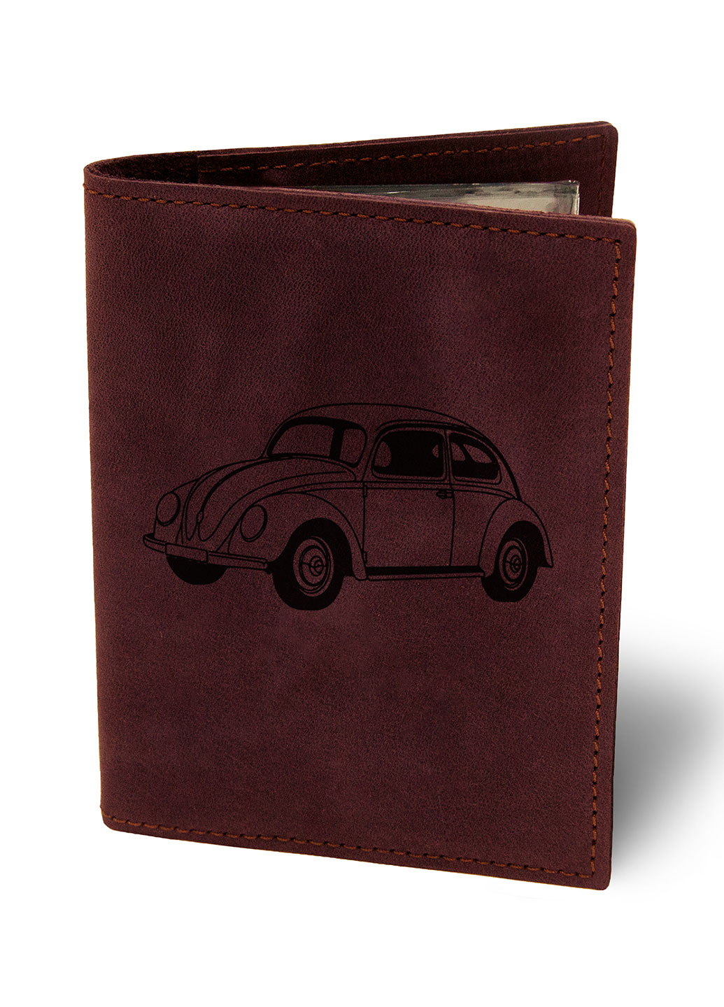 

Обложка для автодокументов Жук М01 бордовая - 177394