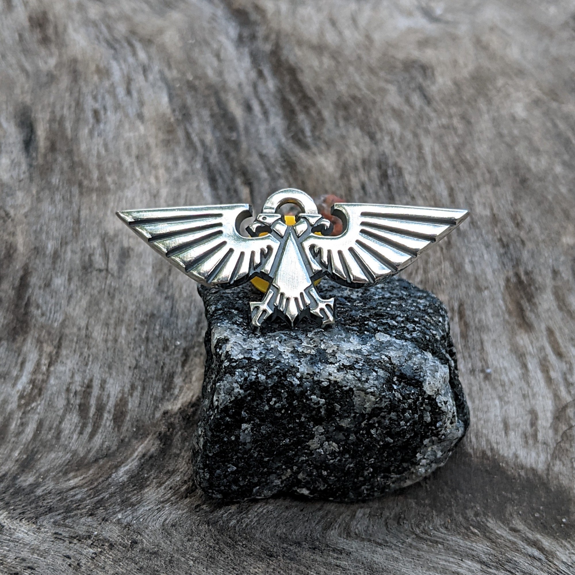 

Серебряный значок "Аквила Aquila Warhammer 40К" ручная работа 1224K