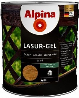 

ALPINA LASUR-GEL тонкослойная лазурь для защиты деревянных фасадов - КЕДР 0,75л.