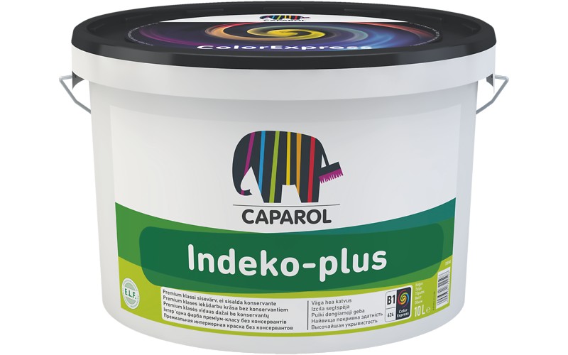 

Строительная краска для стен и потолков Caparol Indeko-Plus (база 3 под любой цвет) - 10 литров