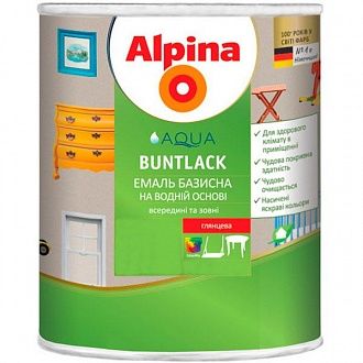 

Alpina Aqua Buntlack GL глянцева Baza 1 - БЕЛАЯ 2,5л (есть выбор цветов)
