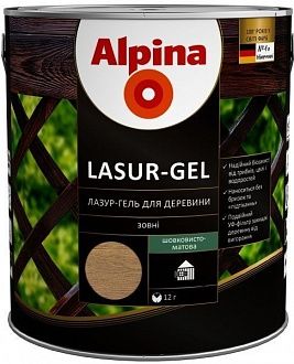 

ALPINA LASUR-GEL тонкослойная лазурь для защиты деревянных фасадов - ПАЛИСАНДР 0,75л.