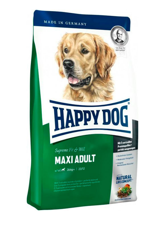 

Сухой корм Happy Dog Fit & Well Maxi Adult для взрослых собак крупных пород 14 кг