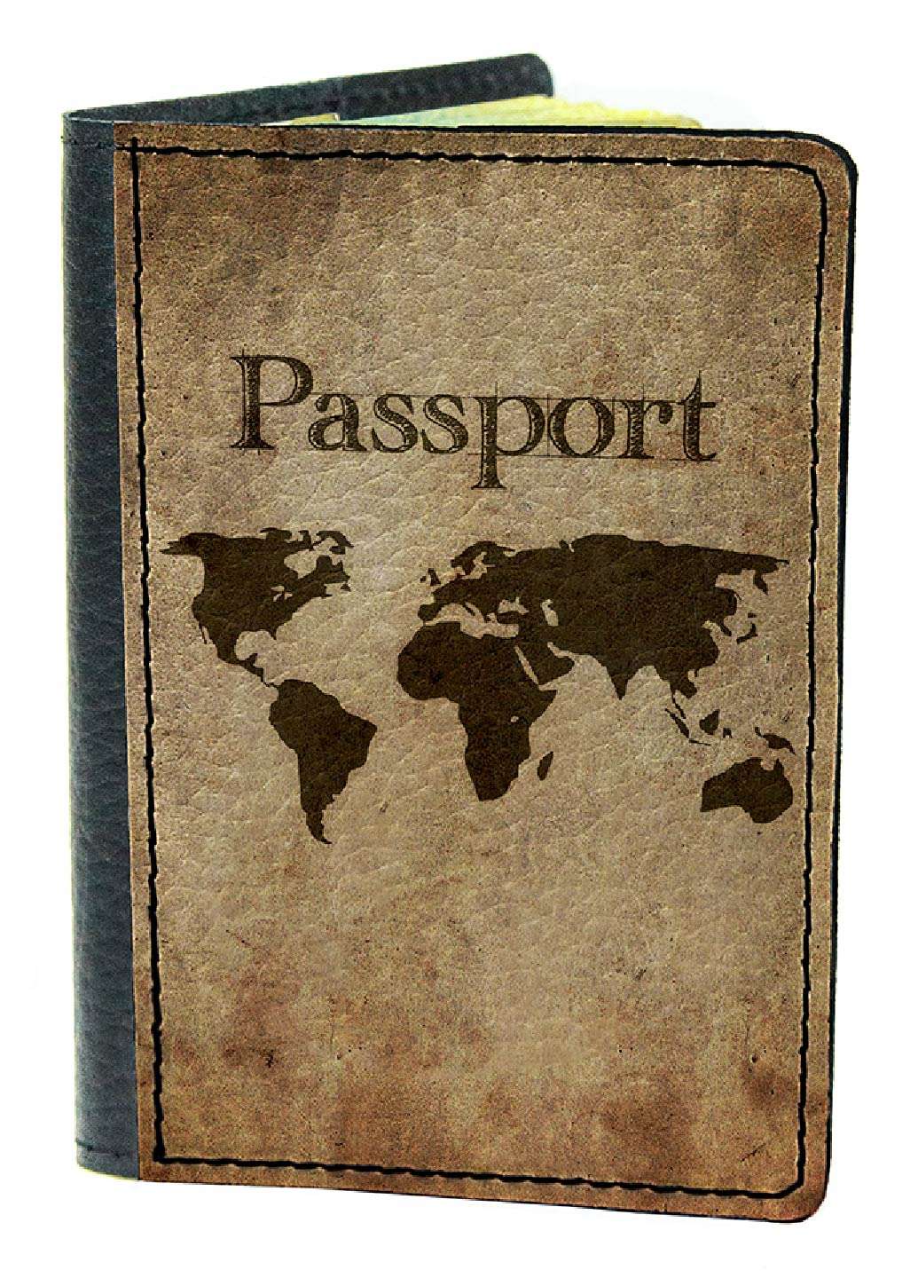 

Обложка для паспорта DM 03 Карта мира коричневая - 176450