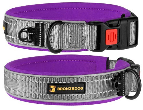 

Нашийник Для Собак BronzeDog Sport Сіро-Фіолетовий, XL 25 мм 51-59 см