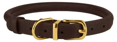 

Шкіряний Круглий Нашийник для Собак BronzeDog Premium Crazy темно-коричневий, М 9 мм 30-40 см