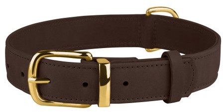 

Шкіряний Нашийник для Собак BronzeDog Crazy темно-коричневий, M 20 мм 30-39 см
