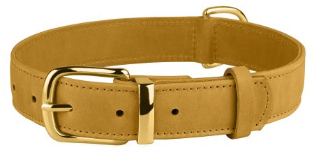 

Шкіряний Нашийник для Собак BronzeDog Crazy гірчичний, M 20 мм 30-39 см