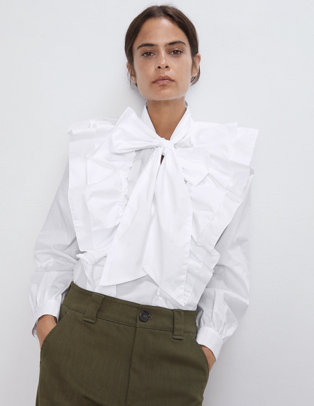 

Блуза Zara Ж1060043 (4786/286/250) цвет белый S