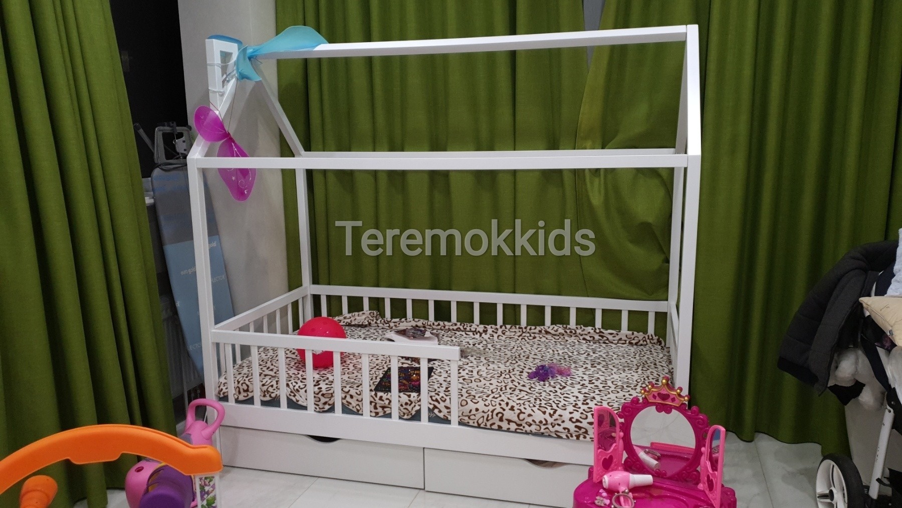 

Детская кровать домик Teremokkids Альф с ящиками 80х160