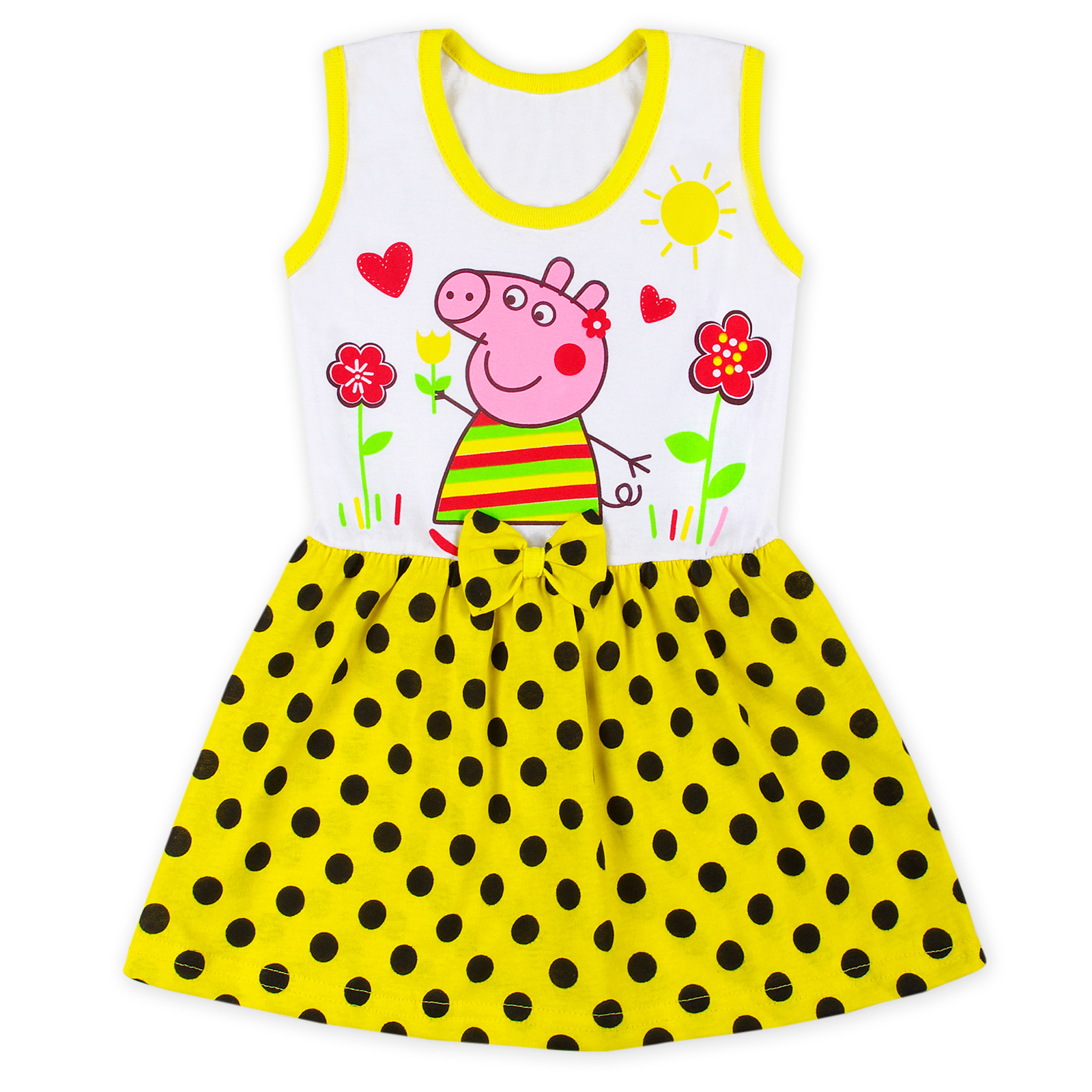 

Платье для девочки Фламинго Peppa 1-2 года 80-86 см желтое Арт 0274