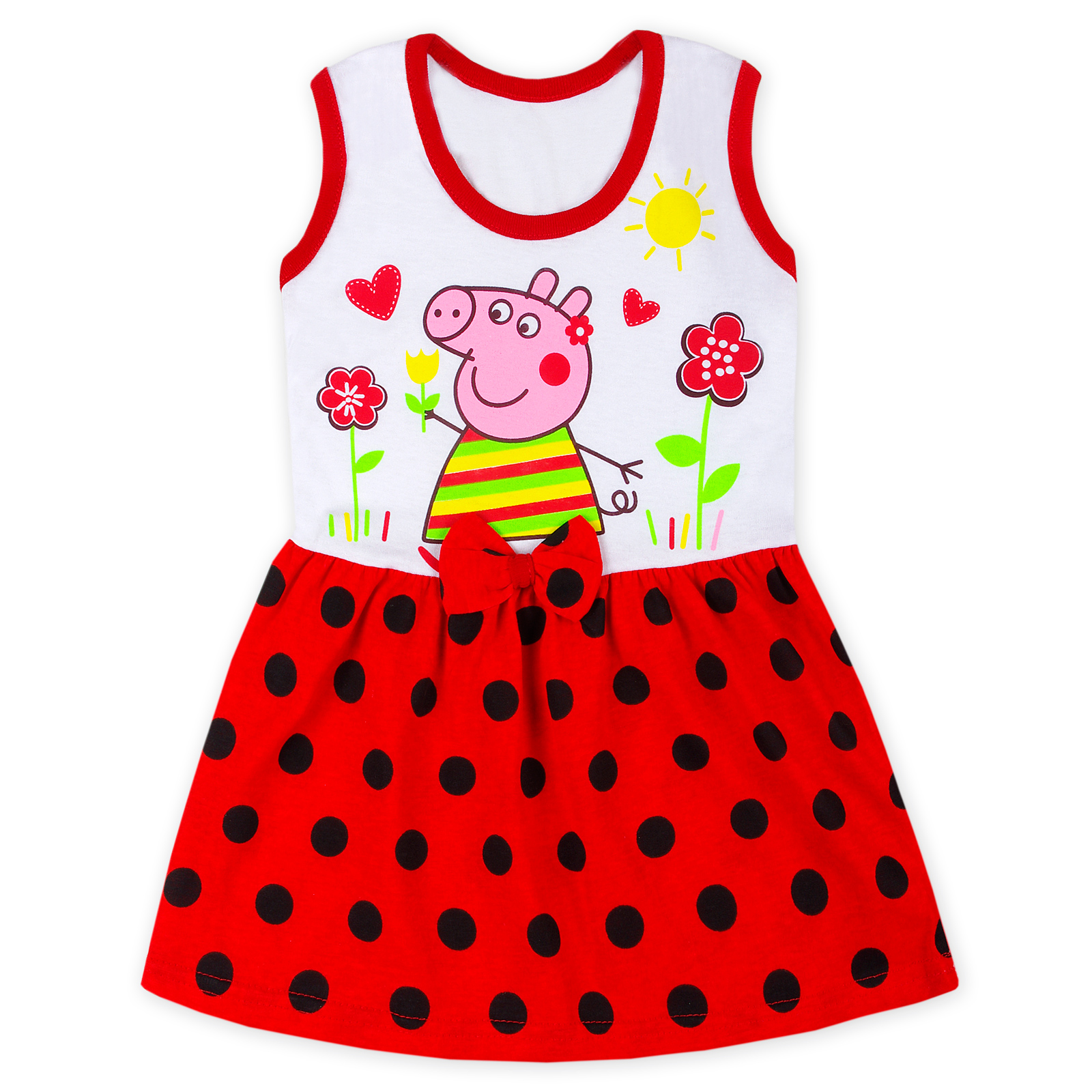 

Платье для девочки Фламинго Peppa 1-2 года 80-86 см красное Арт 0275