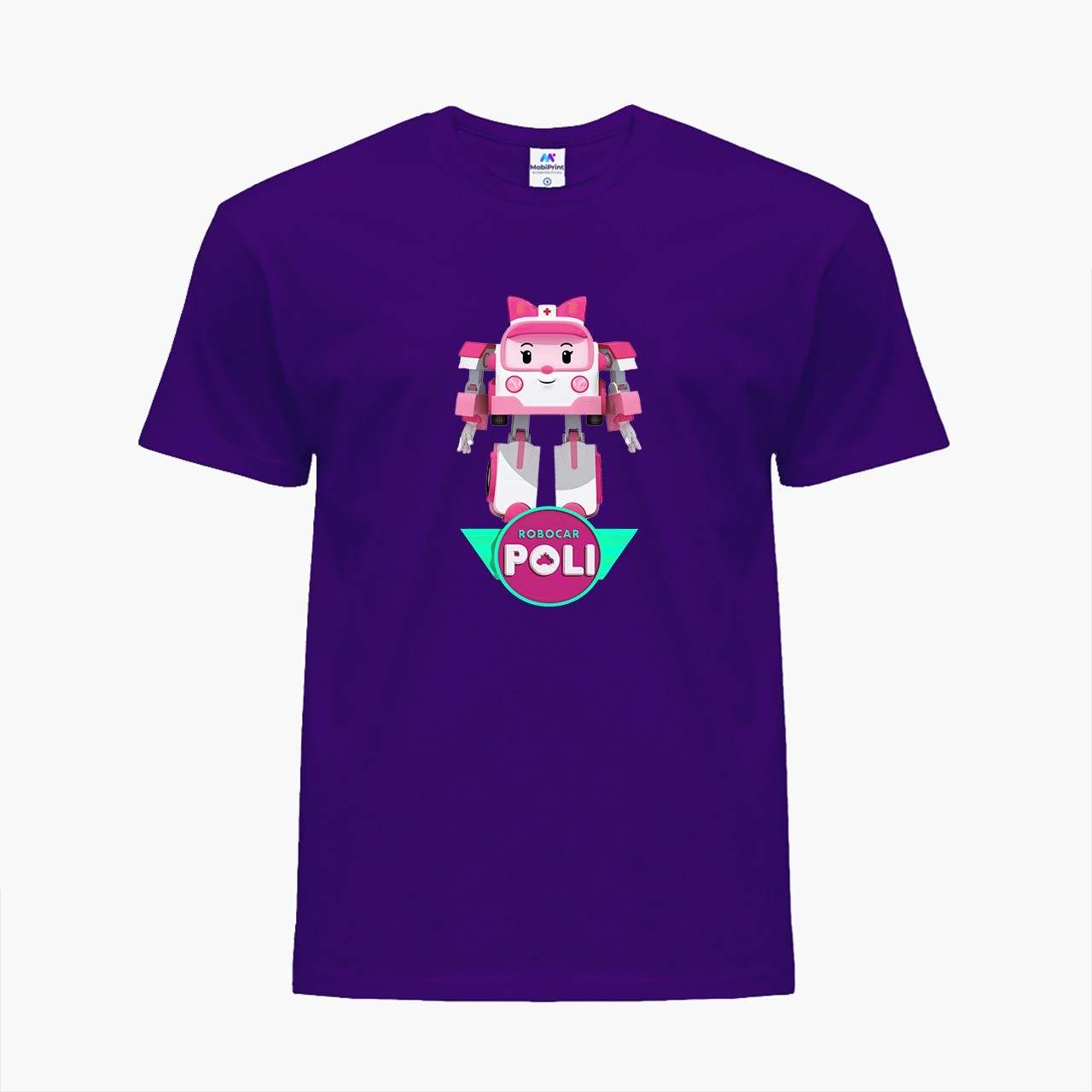 

Детская футболка Робокар Поли (Robocar Poli) (25186-1621) 122-128 см Хлопок Фиолетовый