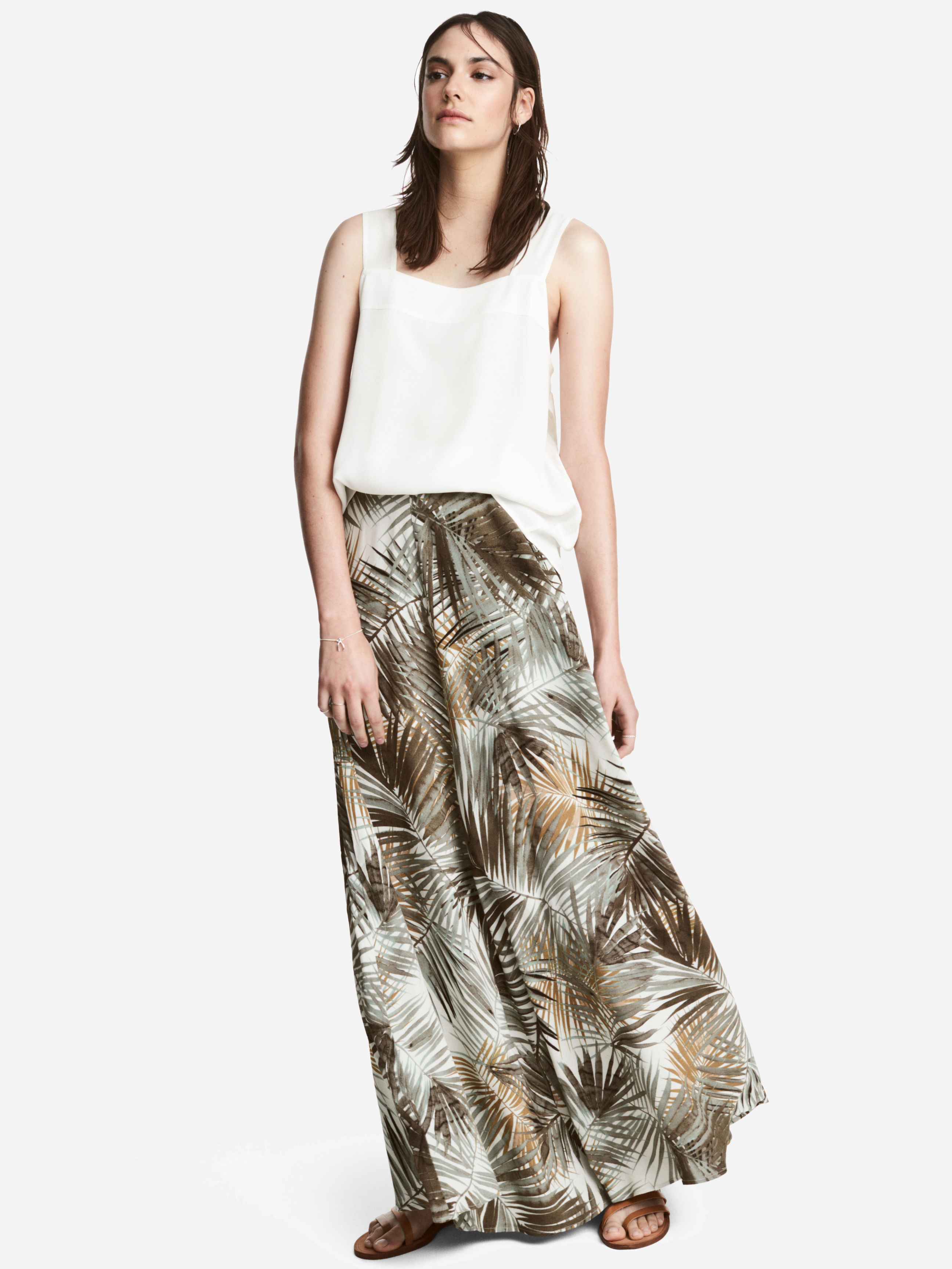 

Юбка H&M 5001345-ABAP 32 Белая с зеленым
