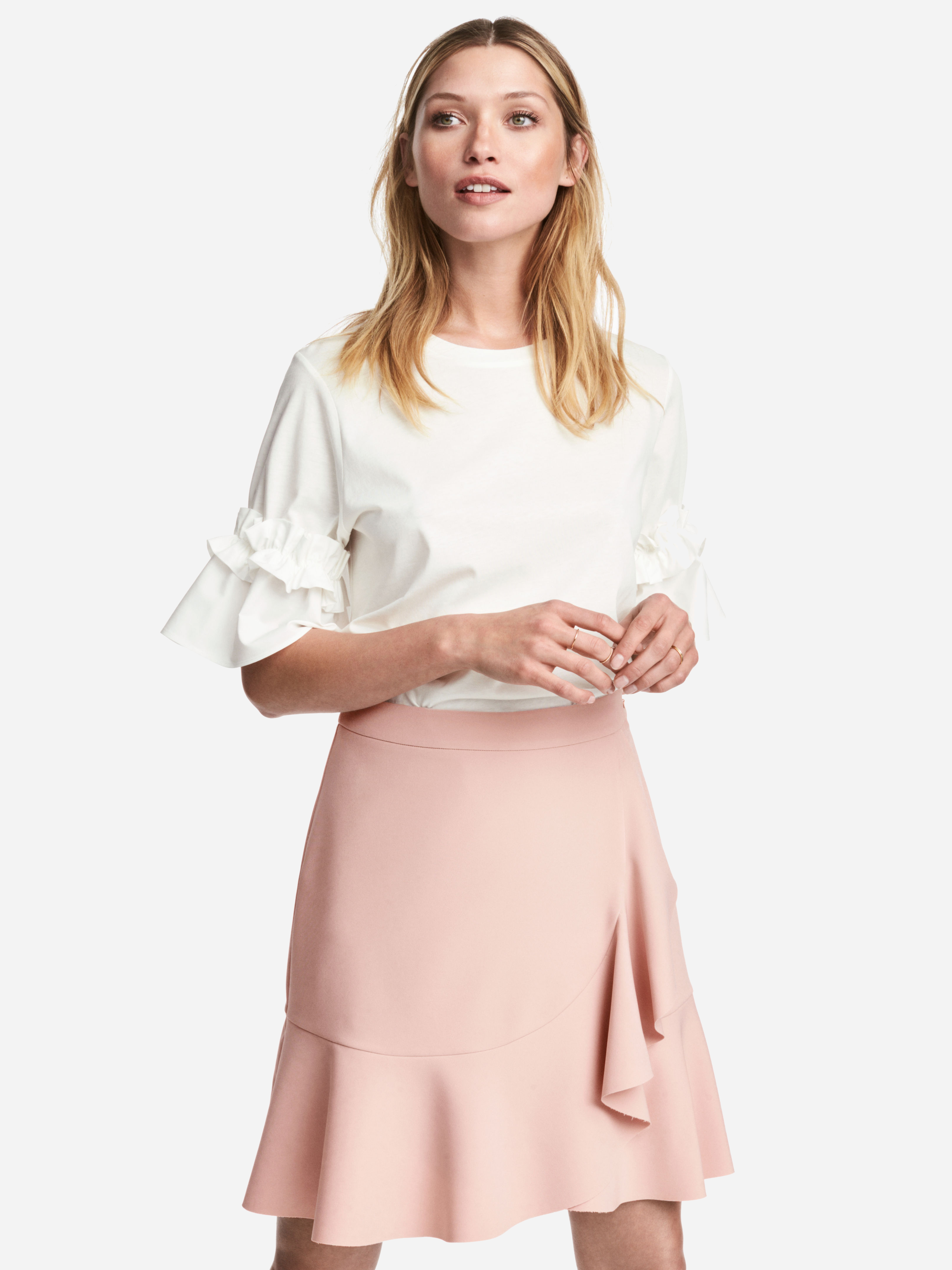 

Юбка H&M 5013965-ACUH 38 Бледно-розовая