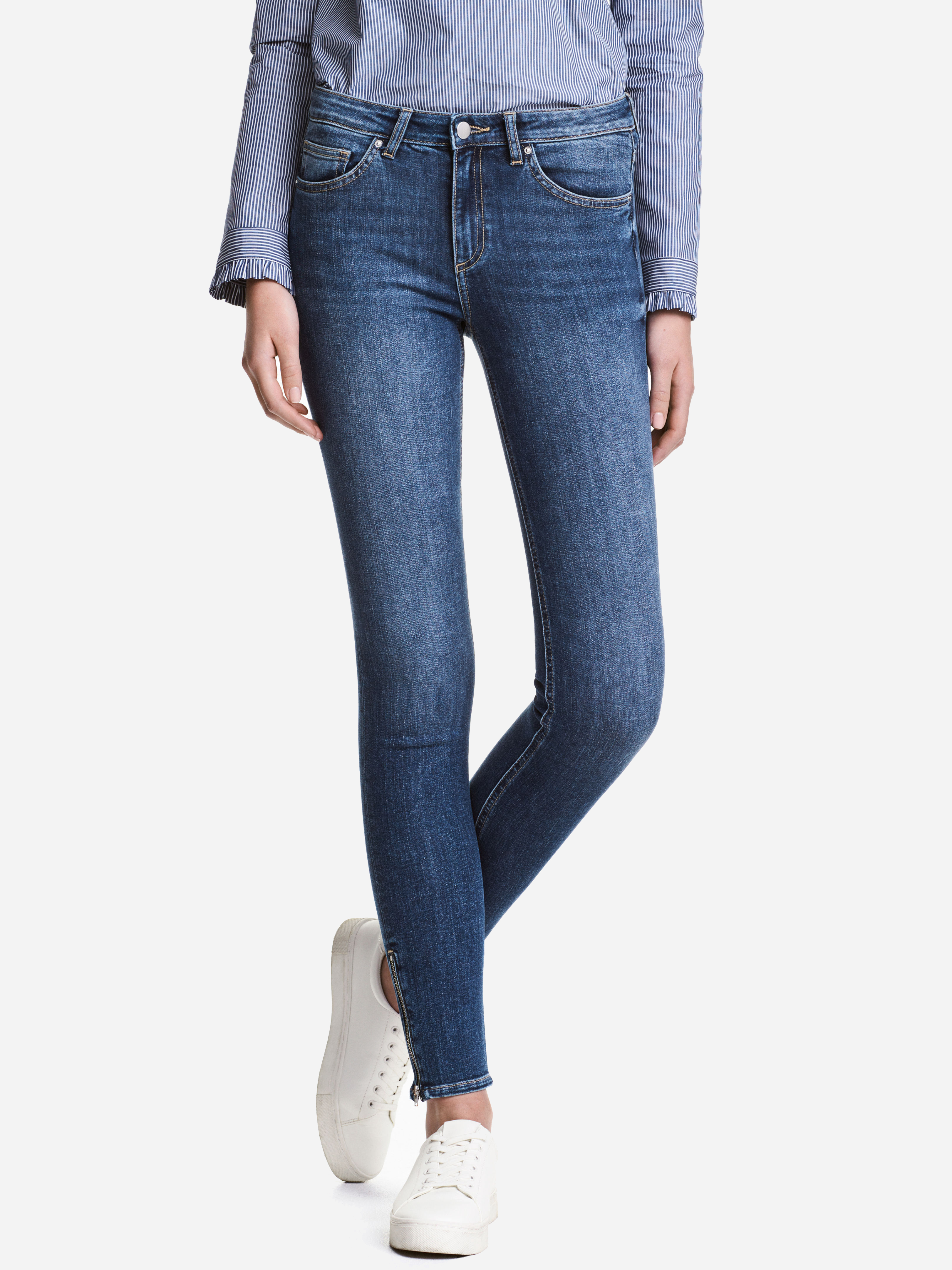 

Джинсы H&M 4526895-AAQJ 40 Темно-синие
