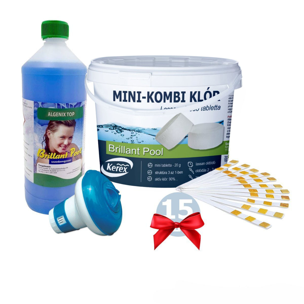 

Химия для бассейна «Аква База 4в1» IntexPool 80500 MINI хлор поплавок альгекс топ тест-полоски 15 шт