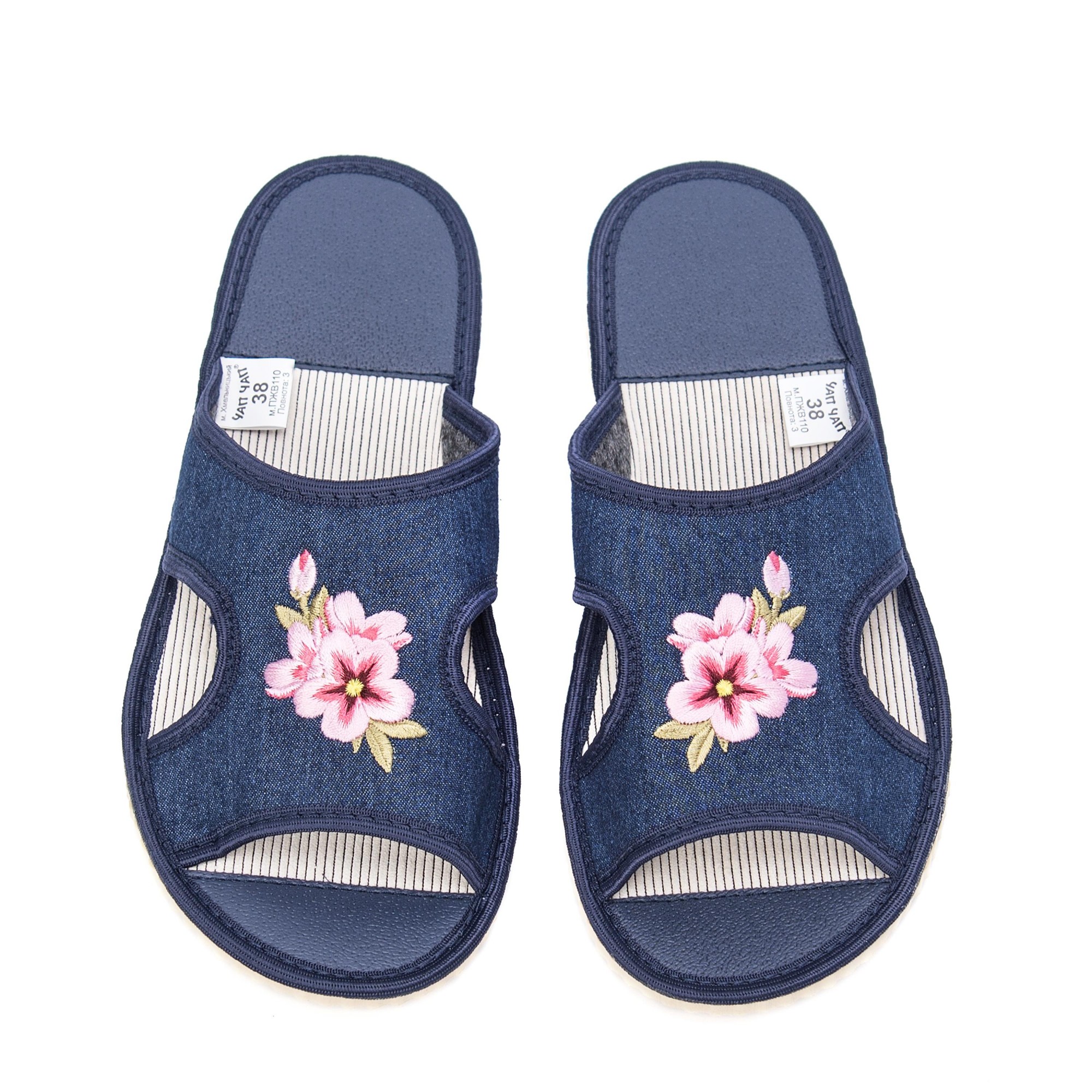 

Домашние тапочки Sweet Slippers 38р джинс Сакура открытые
