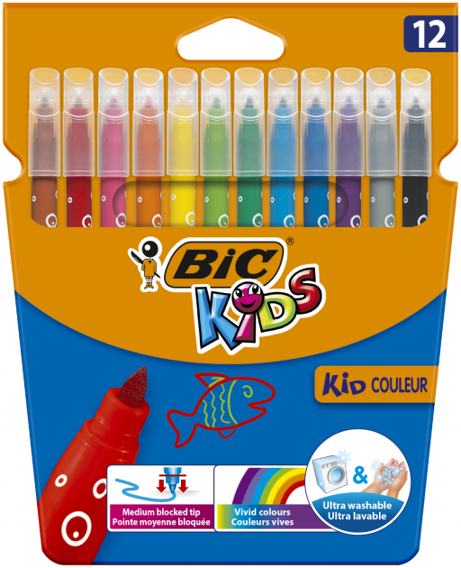 

Фломастери Bic Kid Coleour 12 кольорів