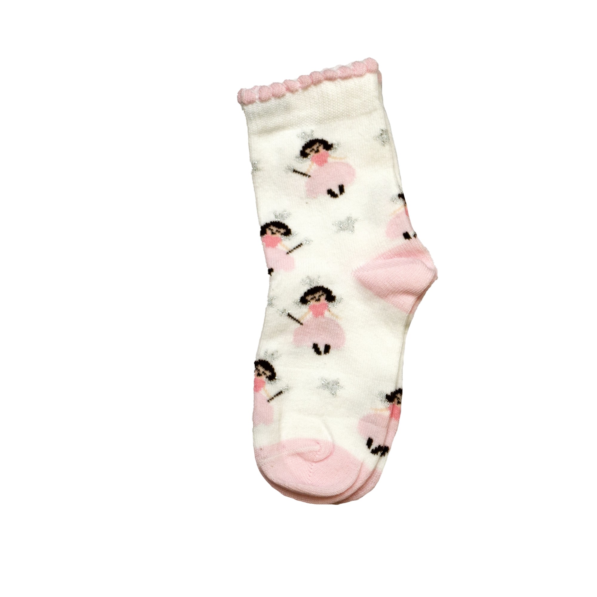 

Детские носки ( 1 шт ) George белого цвета с принцессами и звёздочками 23-26 р. 1318