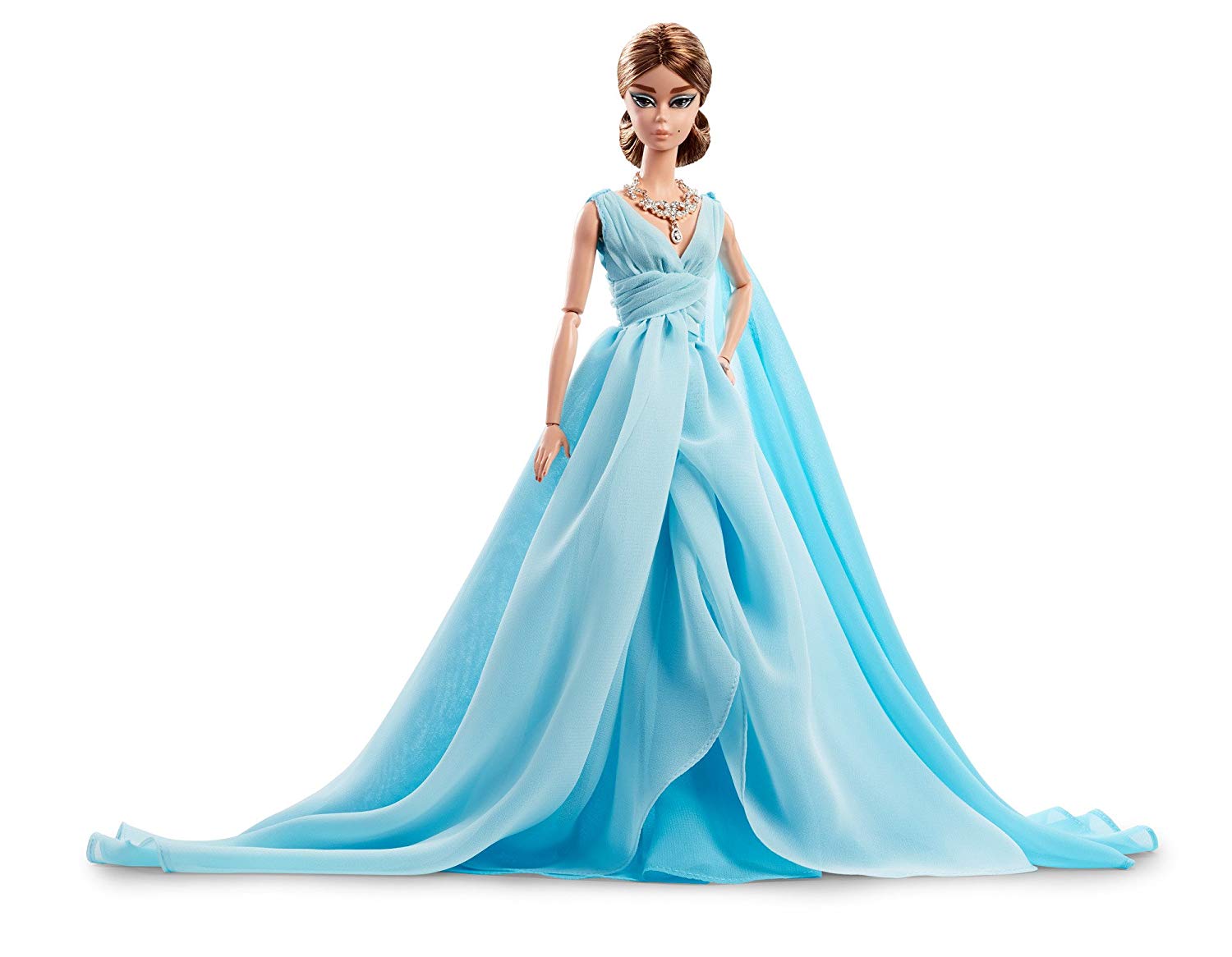 

Коллекционная Кукла Барби Силкстоун Голубое шифоновое платье - Fashion Model Blue Chiffon Ball Gown Barbie Doll