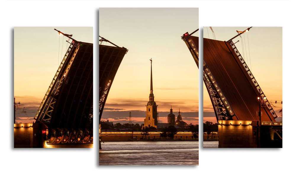 

Модульная картина LaPrint Разводной мост 200x117 см