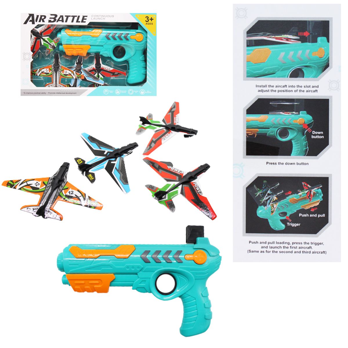 

Бластер-запускалка Air Battle бирюзовый MiC (AirBat) (162836)