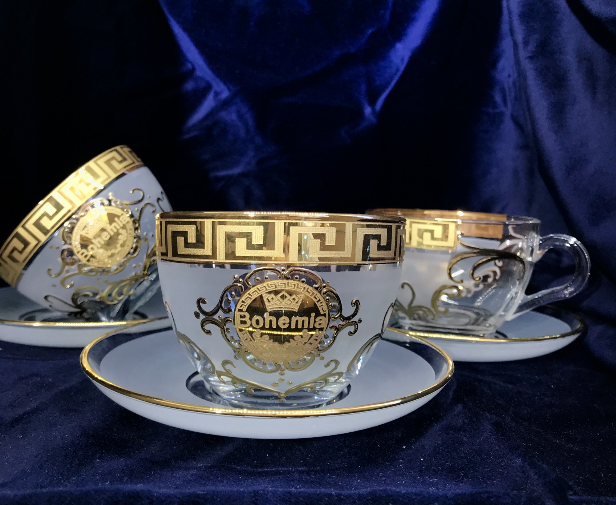 

Чайный сервиз Богемия Bohemia Версаче Gold (чашка 210 мл + блюдце) на 6 персон