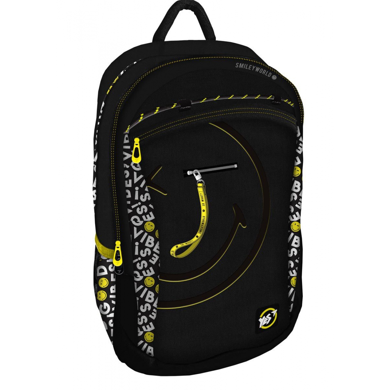 

Рюкзак YES T-121 Smiley World.Black Yellow (552511)