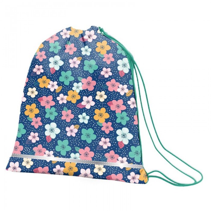 

Сумка для взуття SMART SB-01 Flowers melody, синій/кораловий (556219)