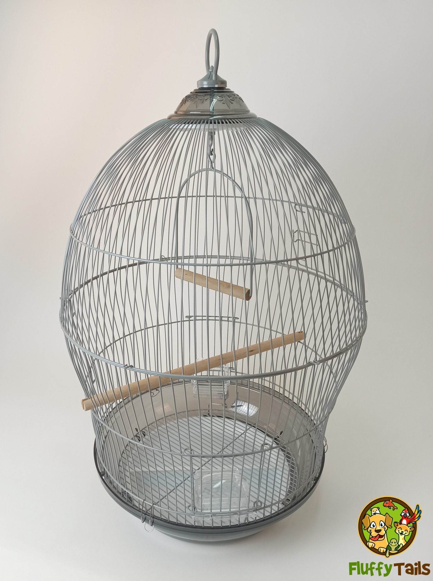 

Клетка 370 для птиц Ф49х76 см "Эмаль" Серебро