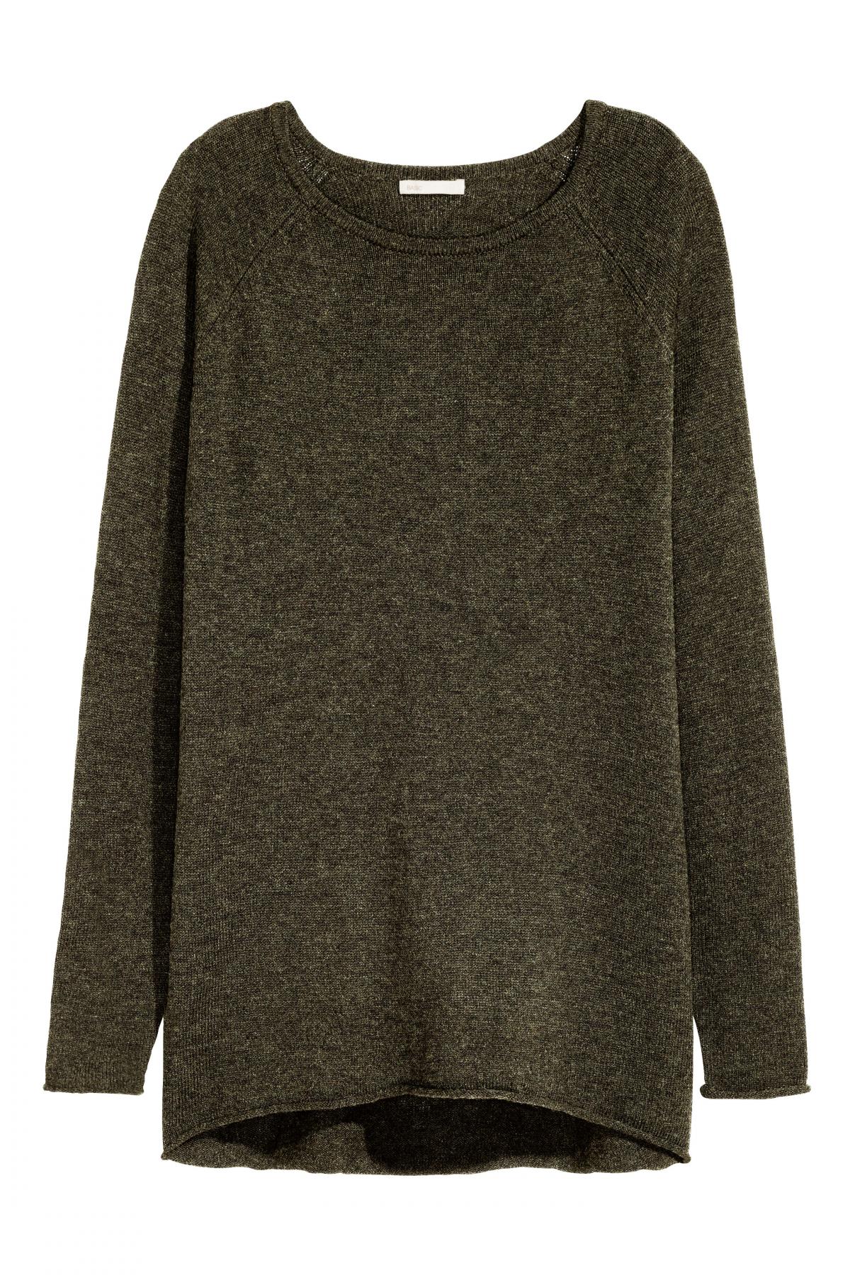

Джемпер тонкой вязки H&M  Хаки, Джемпер тонкой вязки H&M s Хаки