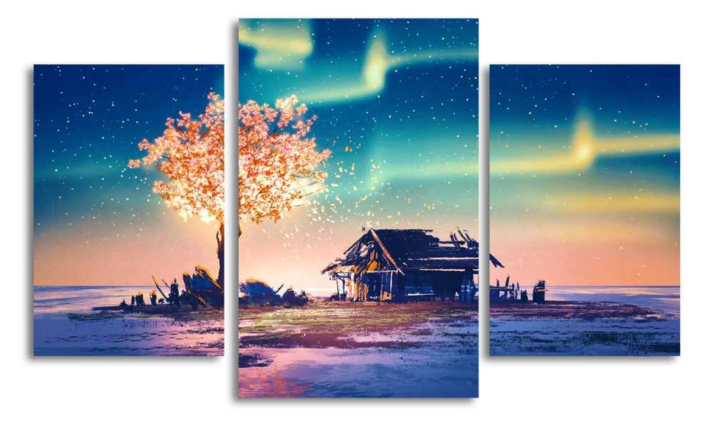 

Модульная картина LaPrint Полярная ночь 200x117 см