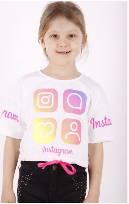 

Футболка Instagram для девочек, Артикул: 11061-белый (13-14 лет 158 СМ)