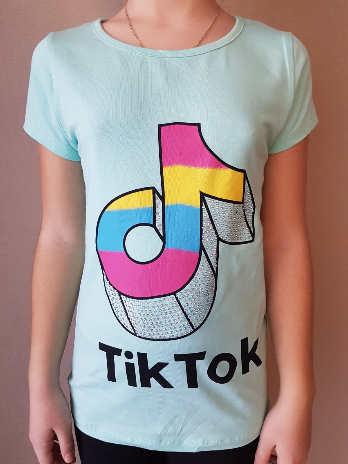 

Футболка Tik Tok для девочек, Артикул: 11065-бирюзовый (10-11 лет 140-146 СМ)