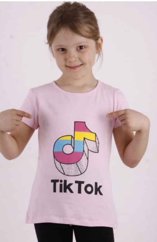 

Футболка Tik Tok для девочек, Артикул: 11065-розовый (13-14 лет 158 СМ)