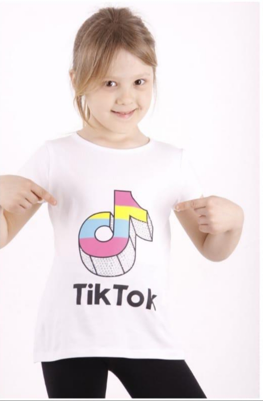 

Футболка Tik Tok для девочек,Артикул: 11065-молочный (13-14 лет 158 СМ)