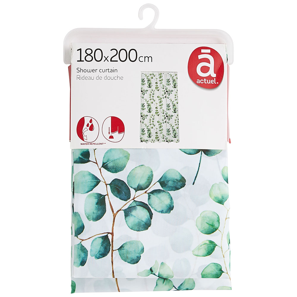 

Шторка для ванной Actuel Green Eucalyptus, 180х200 см