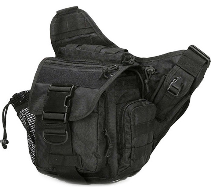 

Городская тактическая универсальная штурмовая сумка Tactic с системой Molle черная (863-black)