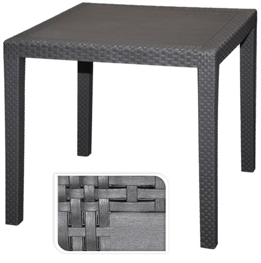 

Мебель Стол садовый leroy 79X79X72см черный 12051900
