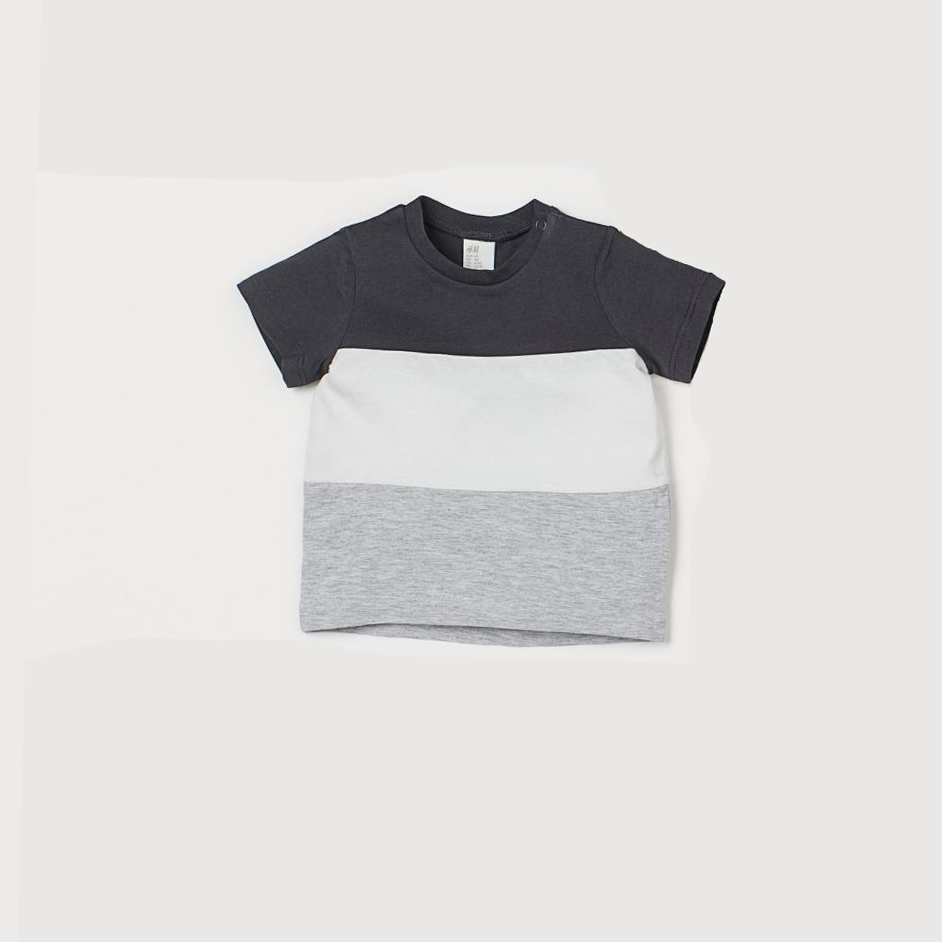 

Футболка H&M 3105-8854341 80 см Темно-серая/Белая