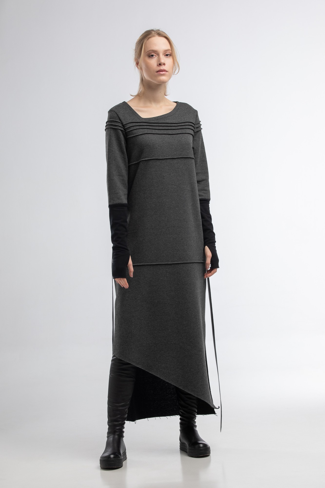 

Платье Midnight A0207 Geometric dress S Графитовое