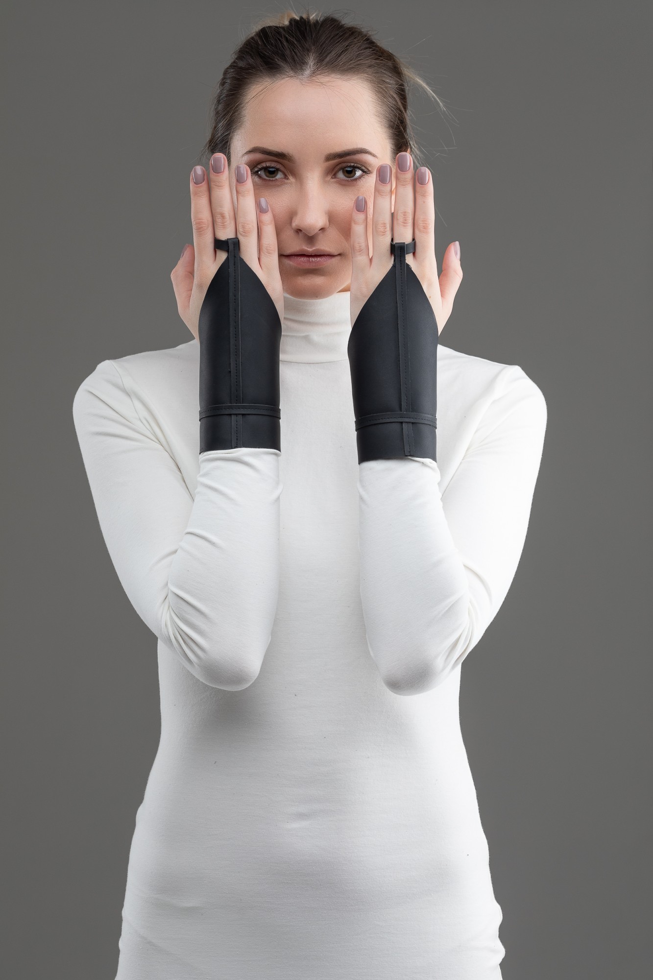 

Перчатки Midnight А0201 Fingerless mittens One size Черные