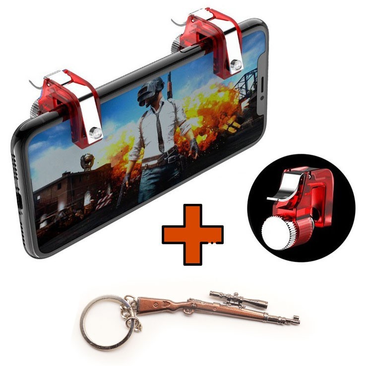 

Игровые контроллеры Marpiel R11 Red (геймпад триггеры курки для смартфона для PUBG) + Kar98k