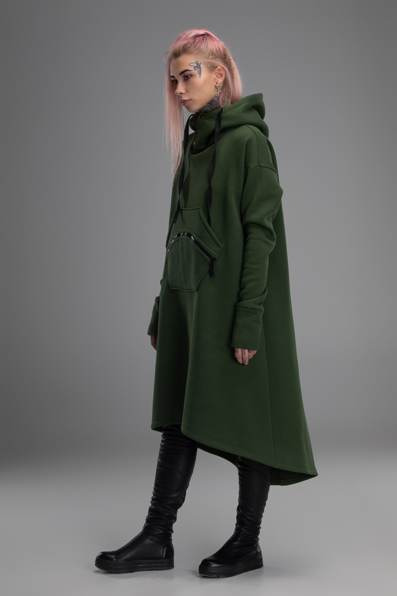 

Платье Midnight A0240 Military dress M Хаки