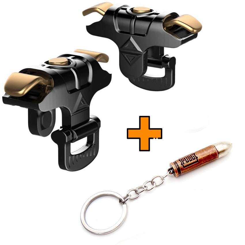 

Игровые контроллеры Marpiel Gold Bull (геймпад триггеры курки для смартфона для PUBG) + патрон 9 mm