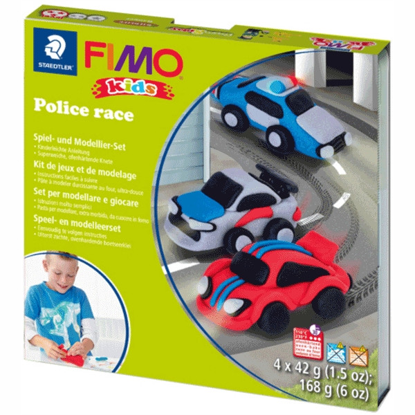 

Пластика Fimo kids Полицейские авто набор 4 цв.x42 г (4007817066546)