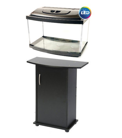 

Аквариумный комплект ZooCool Neon Black Line/White овальный T4-LED 600-300-500 (90л) 5мм